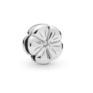 Rodowany srebrny charms do pandora koralik reflexions kwiatuszek kwiat flower srebro 925