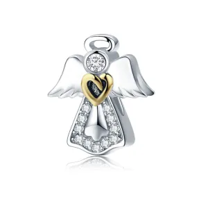 Rodowany srebrny charms do pandora anioł aniołek angel srebro 925