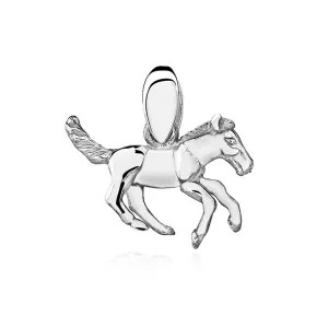 Elegancki rodowany srebrny wisior koń konik kucyk srebro 925