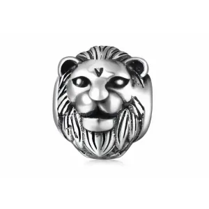 Rodowany srebrny charms do pandora głowa lwa lew lion srebro 925