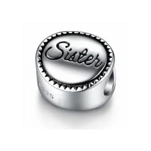 Rodowany srebrny charms do pandora siostra sister srebro 925