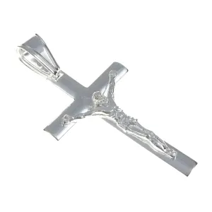 Duży srebrny krzyżyk krzyż na gruby łańcuch srebro 925