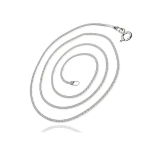 Gruby srebrny łańcuszek linka żmijka snake o przekroju kwadratu 1mm srebro 925