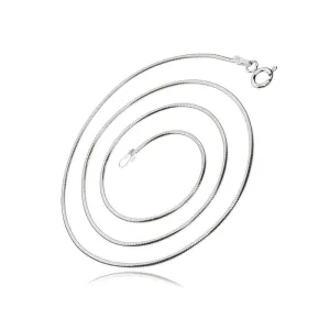 Srebrny łańcuszek linka żmijka snake o okrągłym przekroju 0,9mm srebro 925