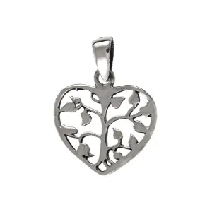 Elegancki srebrny wisiorek ażurowe serce serduszko heart drzewo życia srebro 925