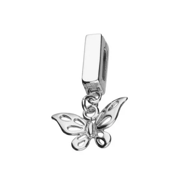 Rodowany srebrny wiszący charms do pandora koralik reflexions motyl motylek butterfly srebro 925