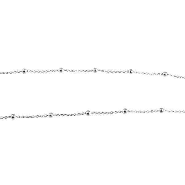 Rodowany srebrny naszyjnik gwiazd celebrytka choker gładkie kulki kuleczki srebro 925
