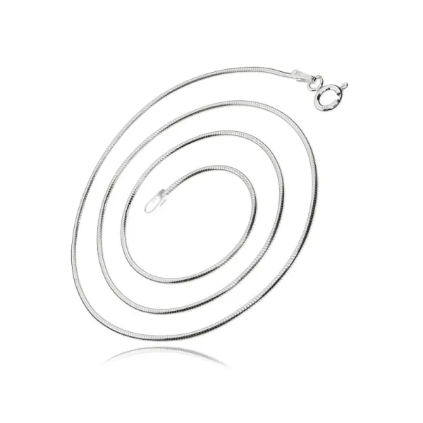 Srebrny łańcuszek linka żmijka snake o okrągłym przekroju 0,75mm srebro 925