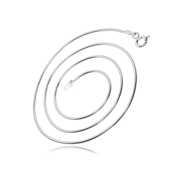 Srebrny łańcuszek linka żmijka snake o okrągłym przekroju 0,9mm srebro 925