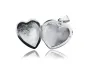 Elegancki otwierany duży srebrny wisior sekretnik puzderko serce serduszko grawerowany wzór srebro 925