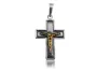 Elegancki oksydowany srebrny wisior krzyż krzyżk z wizerunkiem Chrystusa srebro 925