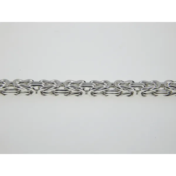 Elegancki srebrny łańcuszek łańcuch królewski bizantyjski 2mm srebro 925