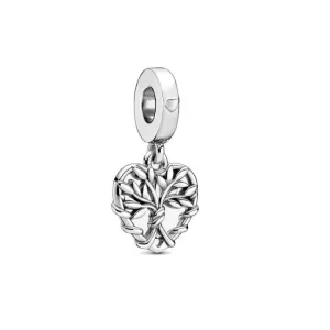 Rodowany srebrny wiszący charms do pandora drzewo życia tree of life ażur srebro 925