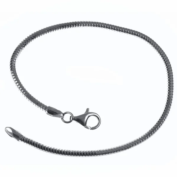 Srebrna bransoleta baza przywieszek charms gruba żmijka 2,4 mm snake srebro 925