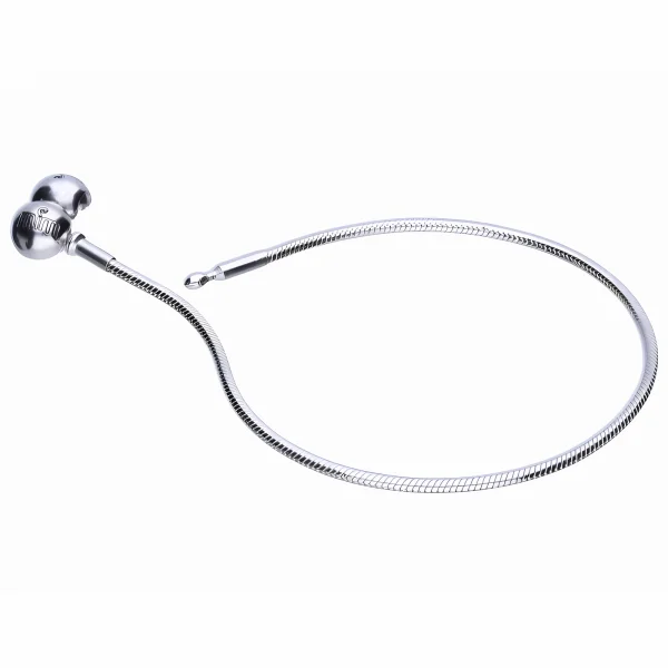 Rodowana srebrna bransoleta żmijka snake baza do charms beads kulka ball srebro 925