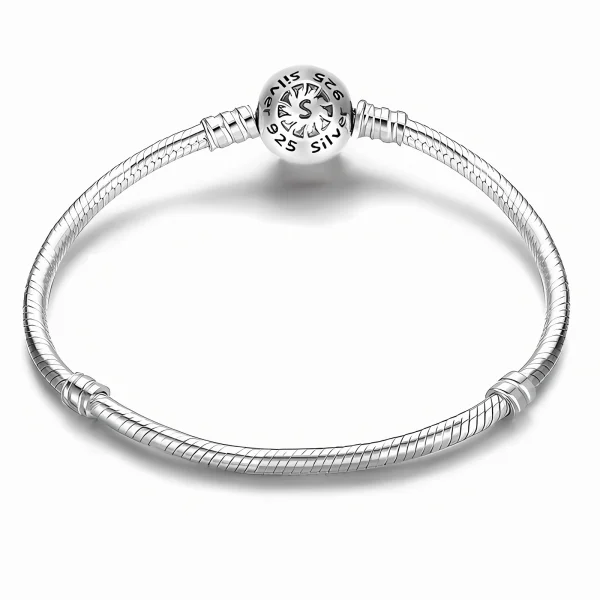 Rodowana srebrna bransoleta baza koralików charms kulka ball srebro 925