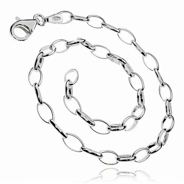 Elegancka srebrna bransoleta baza charms srebro 925