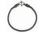 Elegancka oksydowana srebrna bransoleta kłos warkocz 3,8mm srebro 925