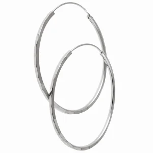Delikatne srebrne kolczyki koła kółka 4cm diamentowany wzór srebro 925