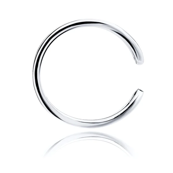 Delikatna rodowana srebrna nausznica kolczyk na małżowinę ear cuff srebro 925