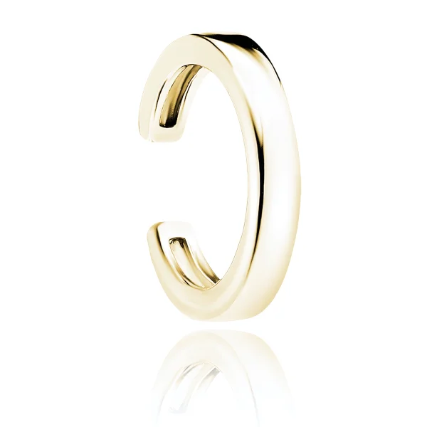 Delikatna pozłacana srebrna nausznica kolczyk na małżowinę ear cuff srebro 925