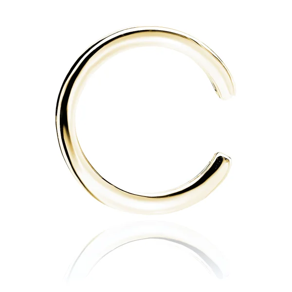 Delikatna pozłacana srebrna nausznica kolczyk na małżowinę ear cuff srebro 925