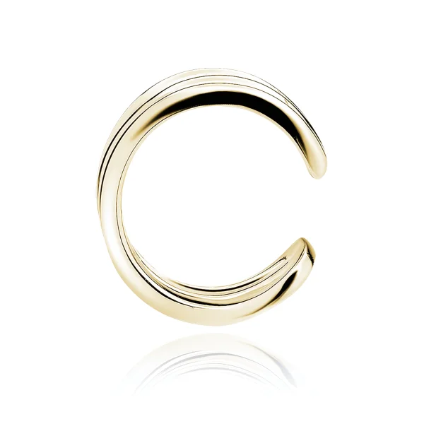 Delikatna pozłacana srebrna nausznica kolczyk na małżowinę ear cuff srebro 925