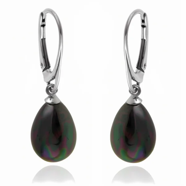 Eleganckie wiszące srebrne kolczyki perły perełki łezki krople sopelki srebro 925