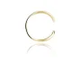Elegancka pozłacana srebrna gładka nausznica kolczyk na małżowinę ear cuff połysk srebro 925