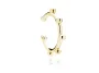 Delikatna pozłacana srebrna nausznica z kulkami kolczyk na małżowinę ear cuff srebro 925