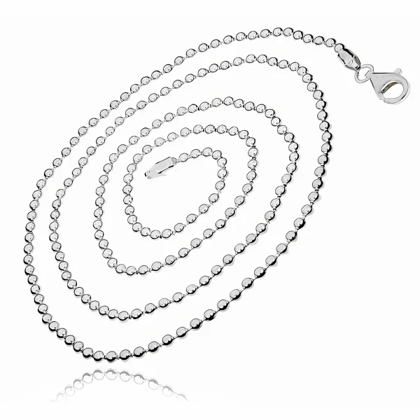 Gruby srebrny łańcuszek kulkowy 3mm gładkie kulki srebro 925 CPL30