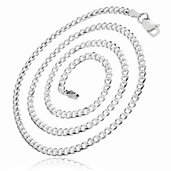 Elegancki srebrny klasyczny męski łańcuch pancerka pancer 4,3mm srebro 925