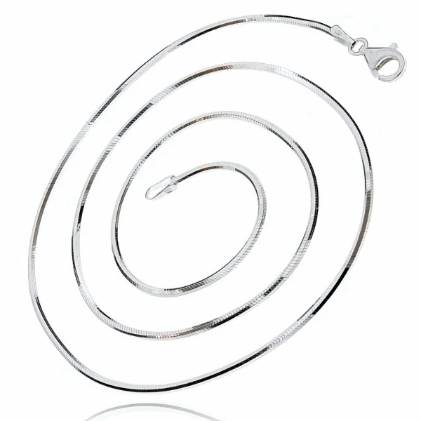 Gruby srebrny łańcuszek żmijka snake o przekroju ośmiokątnym 1,5mm srebro 925