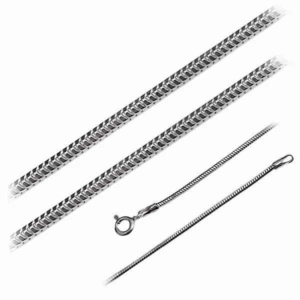 Delikatny srebrny łańcuszek okrągła żmijka linka snake wąż 1,4mm srebro 925