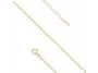 Pozłacany srebrny regulowany łańcuszek typu ankier 1,1mm 42-45cm srebro 925
