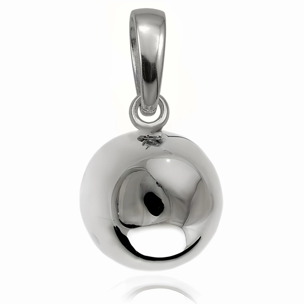 Elegancki srebrny wisiorek gładka kulka kula kuleczka 12mm srebro 925
