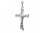 Srebrny rodowany duży krzyżyk krzyż dwustronny srebro 925