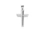Srebrny rodowany dwustronny krzyżyk krzyż diamentowany srebro 925